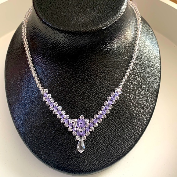 Handmade Swarovski Crystal princess necklace - Picture 1 of 6